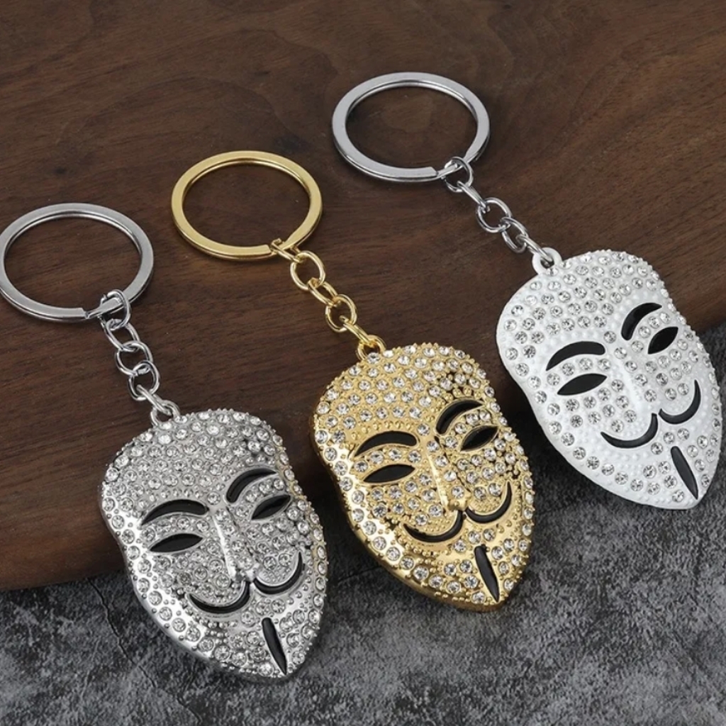 V For Vendetta Mask Bag Charm/ Keychain New, Price For 1 Charm
